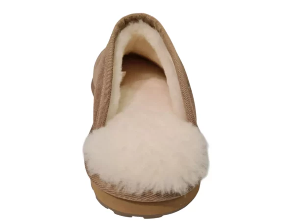 Fellhof Fellhof Primo 3227 Khaki Open Suede Heren Pantoffels Merinowol