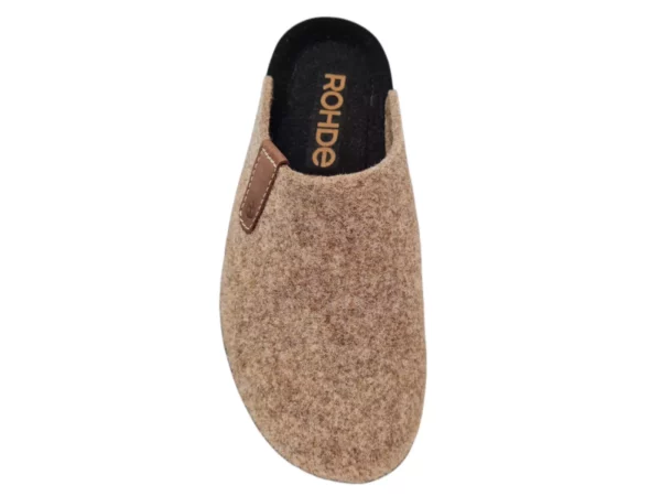Rohde Rohde Beige Vilten Heren Open Pantoffels