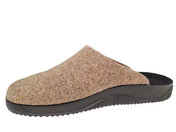 Rohde Rohde Beige Vilten Heren Open Pantoffels