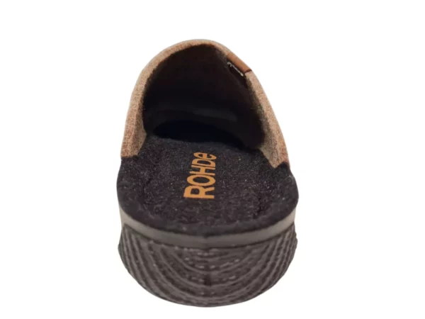 Rohde Rohde Beige Vilten Heren Open Pantoffels