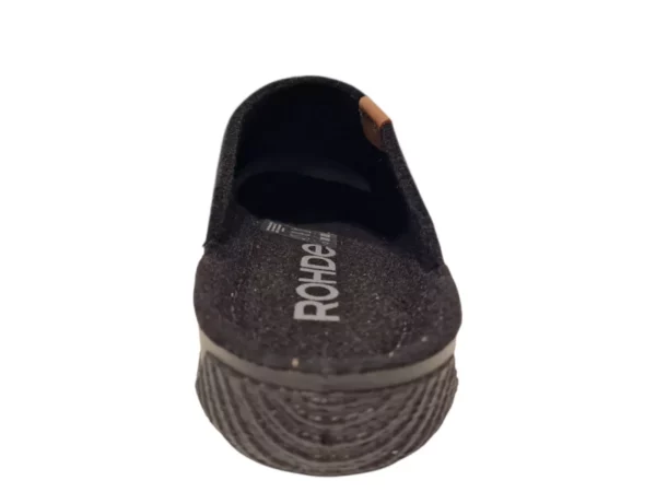 Rohde Rohde Zwarte Vilten Heren Open Pantoffels