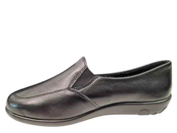 Rohde Rohde Zwarte Leren Gesloten Dames pantoffels