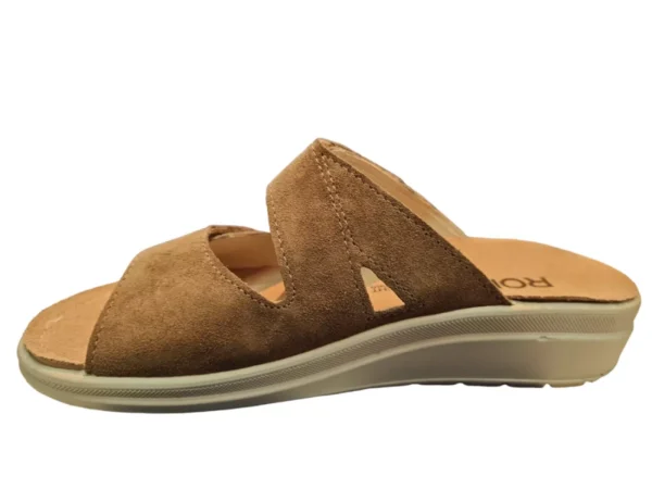 Rohde Rohde Beige Dames Slippers Klittenbandsluiting