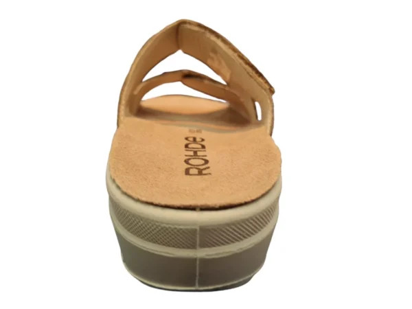 Rohde Rohde Beige Dames Slippers Klittenbandsluiting