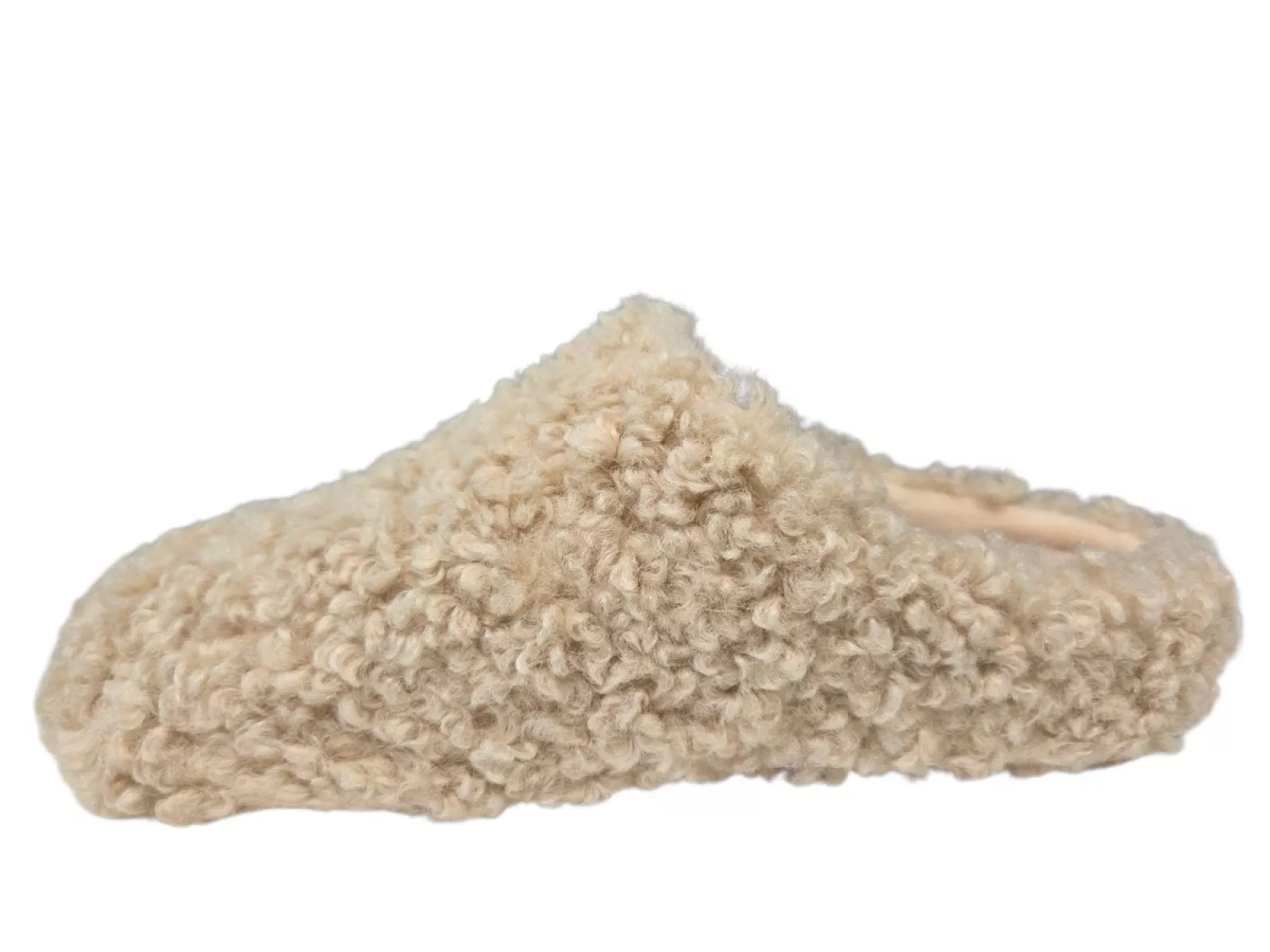 Verbenas Verbenas York Curly Beige Open Dames Pantoffels