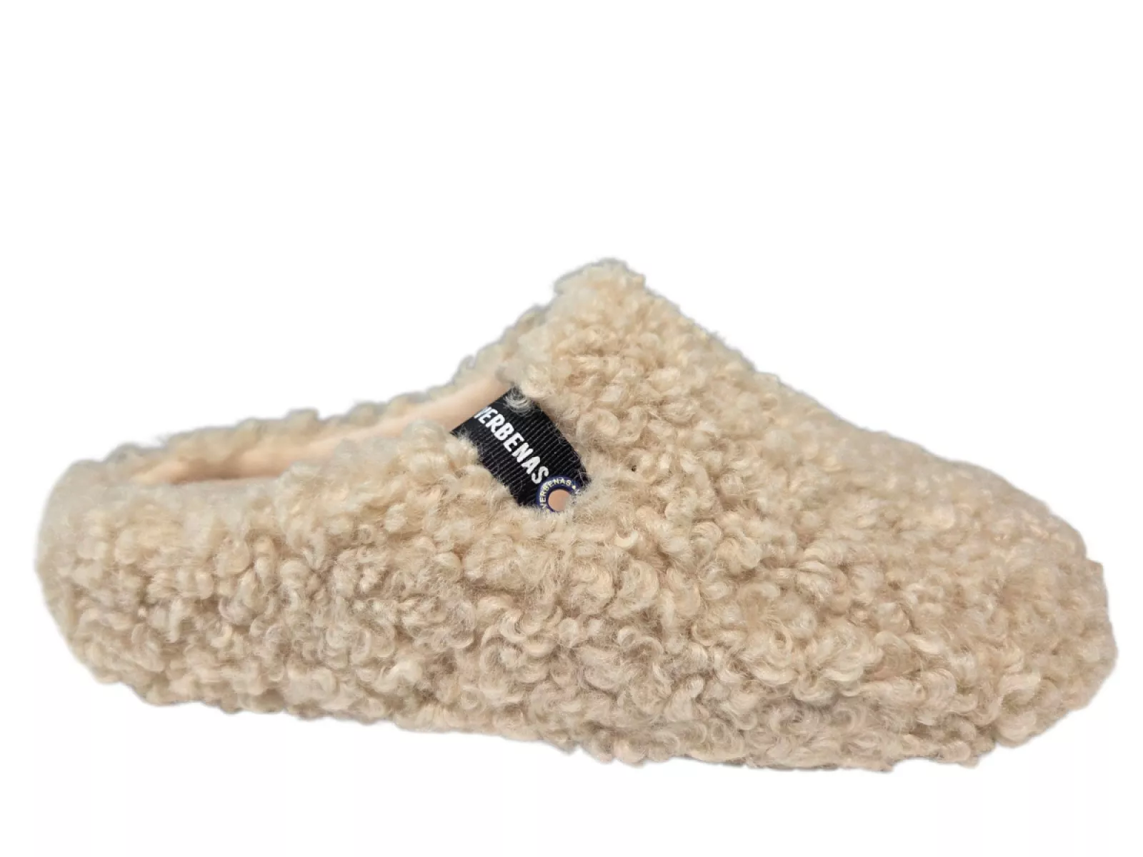 Verbenas Verbenas York Curly Beige Open Dames Pantoffels