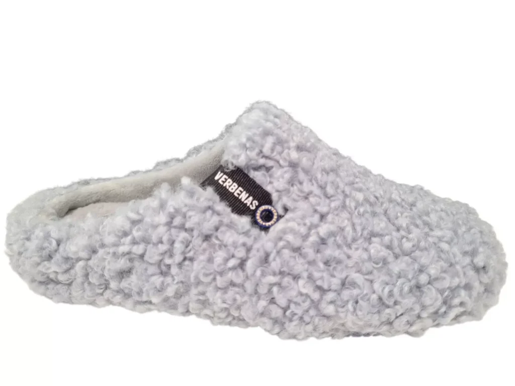 Verbenas Verbenas York Curly Grijs Open Dames Pantoffels