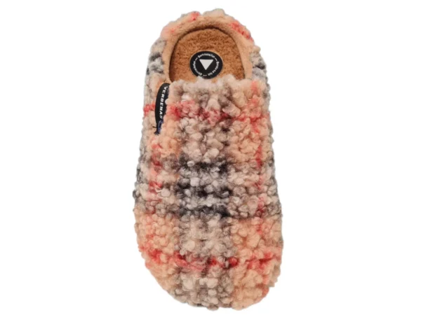 Verbenas Verbenas York Plaid Borrego Beige Multi Open Dames Pantoffels