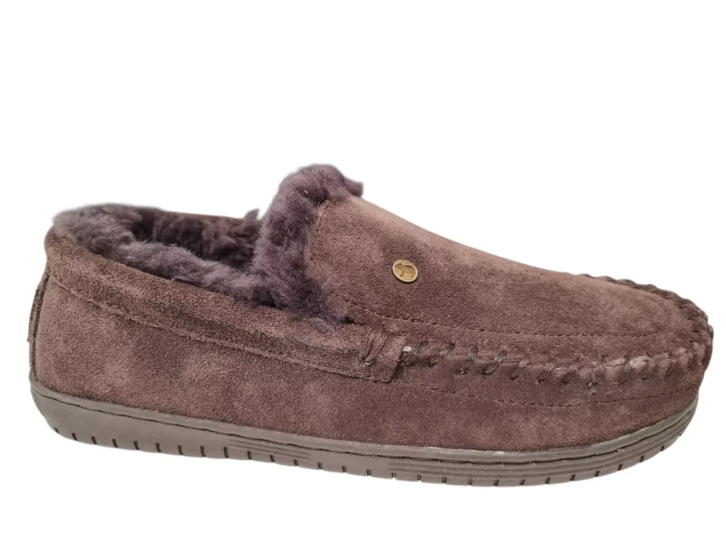 Warmbat Warmbat Grizzly Men Suede Choco Gesloten Pantoffels