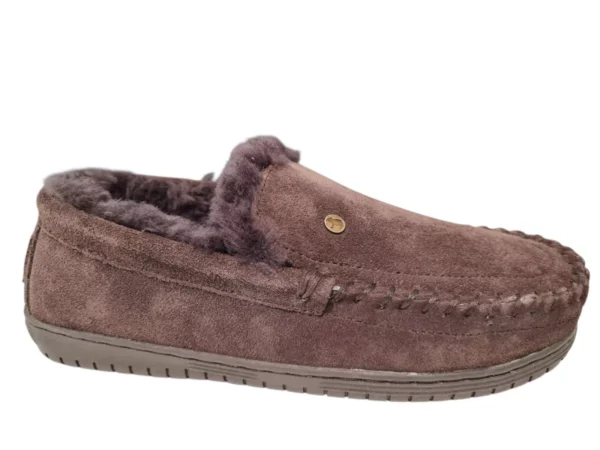 Warmbat Warmbat Grizzly Men Suede Choco Gesloten Pantoffels