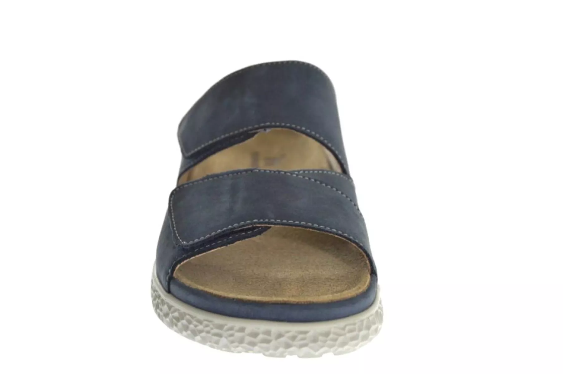 Hartjes Hartjes 122.1221/20 48.00 H Nubuck Blauwe Hartjes Slippers Breedtemaat H