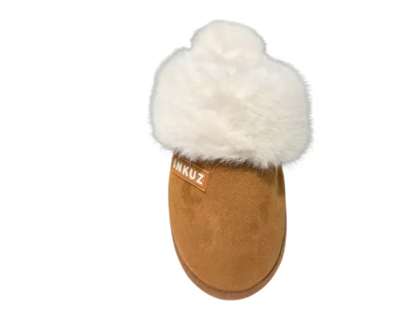 Inkuz Inkuz Dames Cognac Wamte Pantoffels Met Infrarood Verwarming
