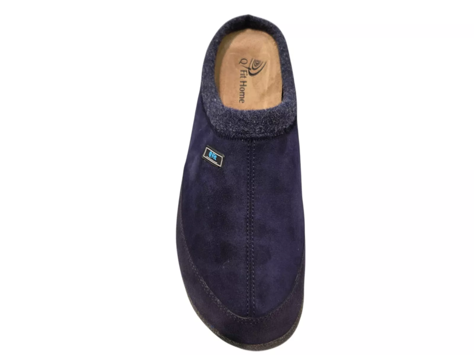 Q Fit Q Fit Bern 1 Blauwe Suede Open Pantoffels Heren
