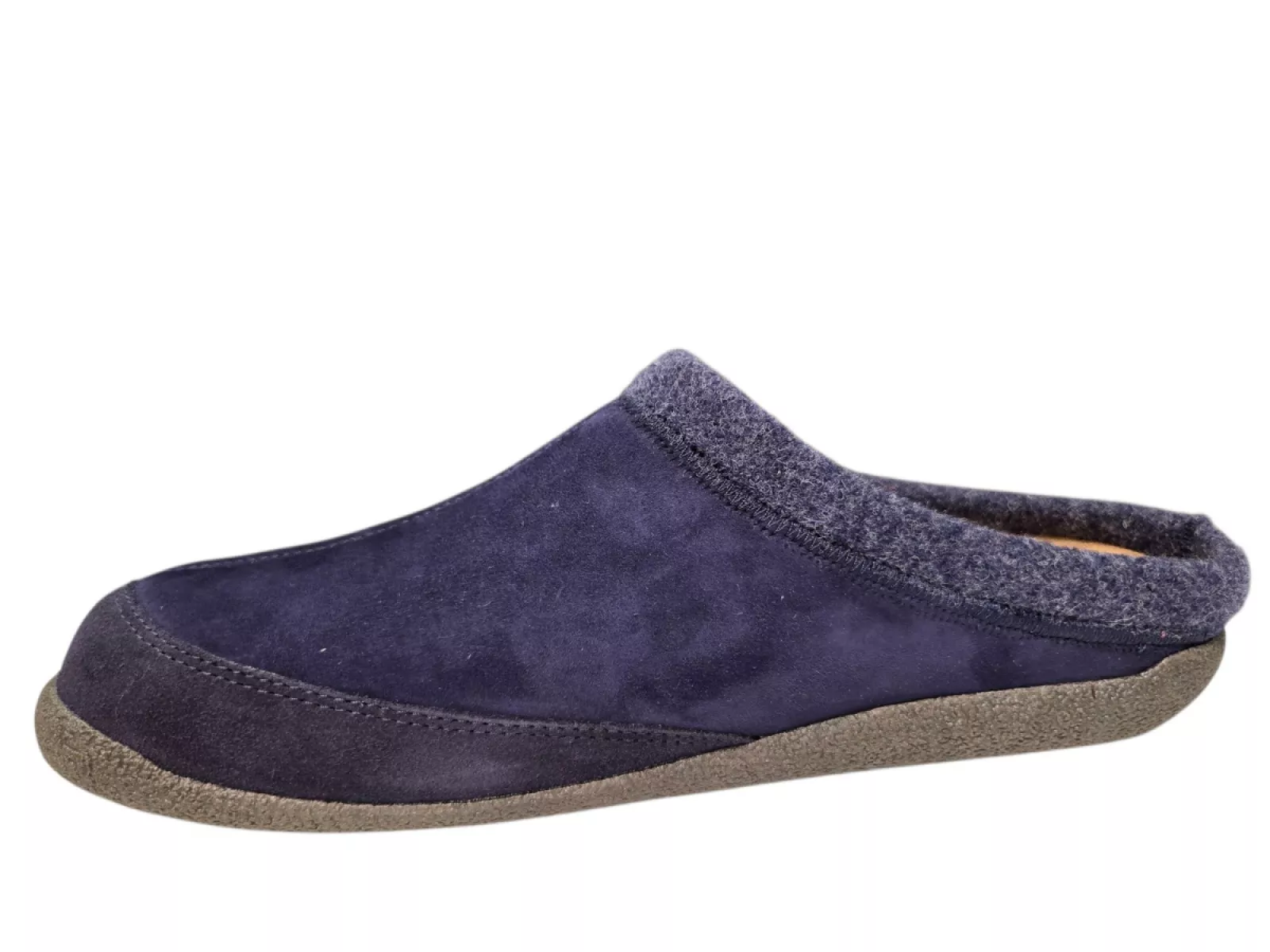 Q Fit Q Fit Bern 1 Blauwe Suede Open Pantoffels Heren