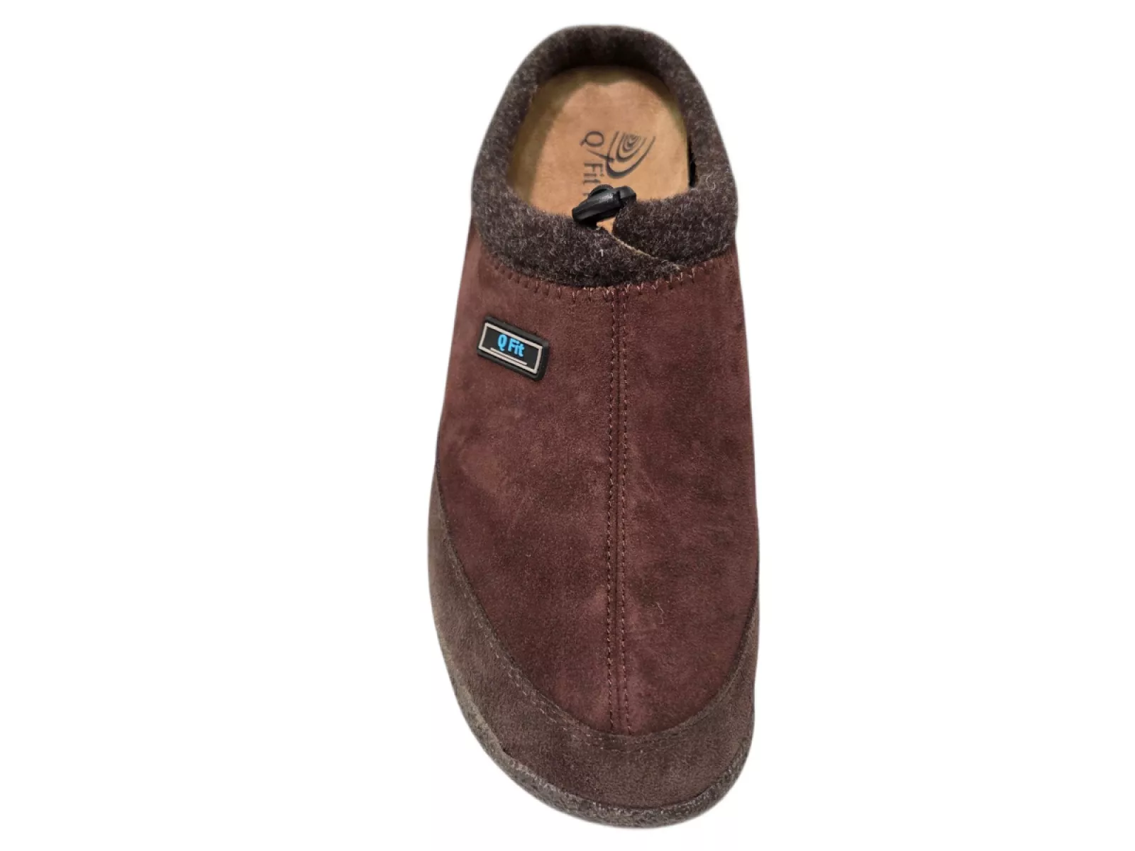 Q Fit Q Fit Bern 1 Bruine Suede Pantoffels Heren Open Hiel