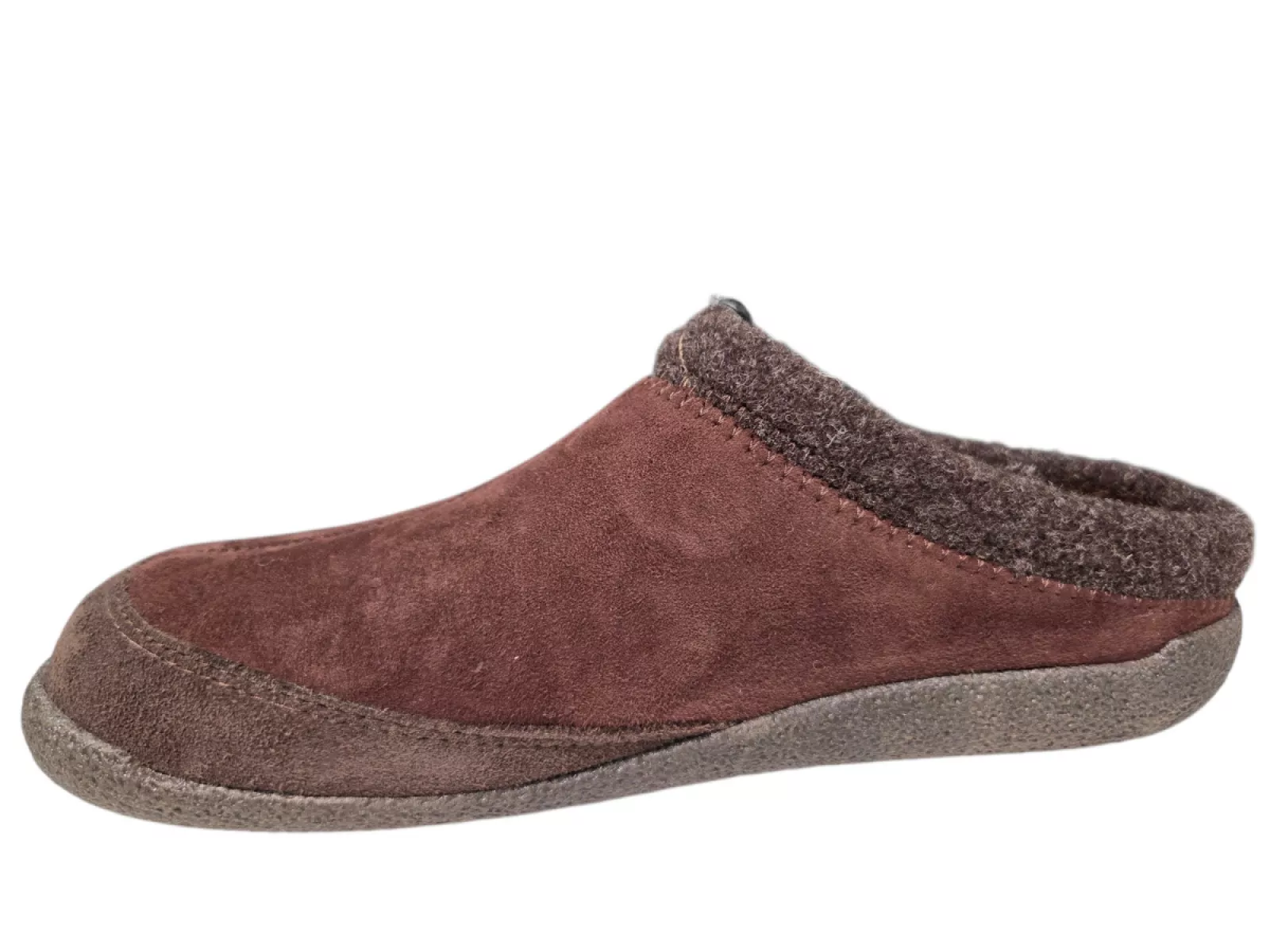 Q Fit Q Fit Bern 1 Bruine Suede Pantoffels Heren Open Hiel
