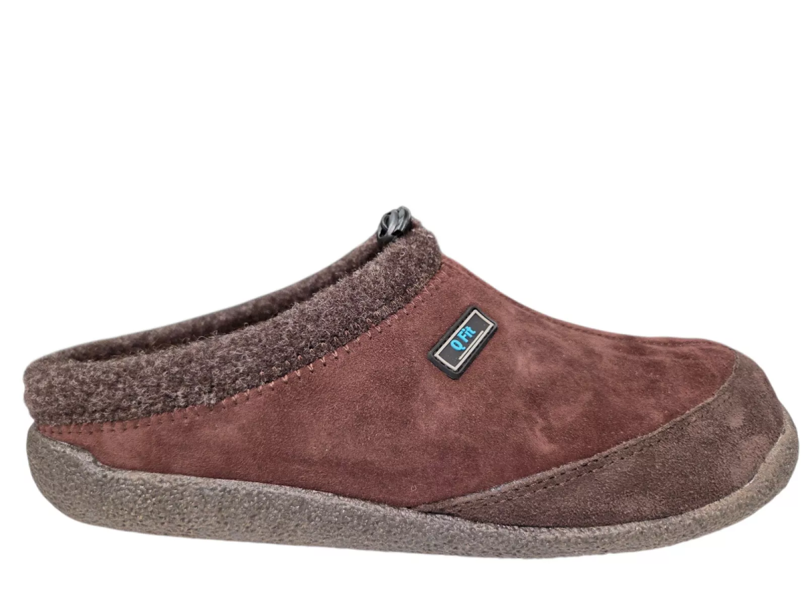 Q Fit Q Fit Bern 1 Bruine Suede Pantoffels Heren Open Hiel
