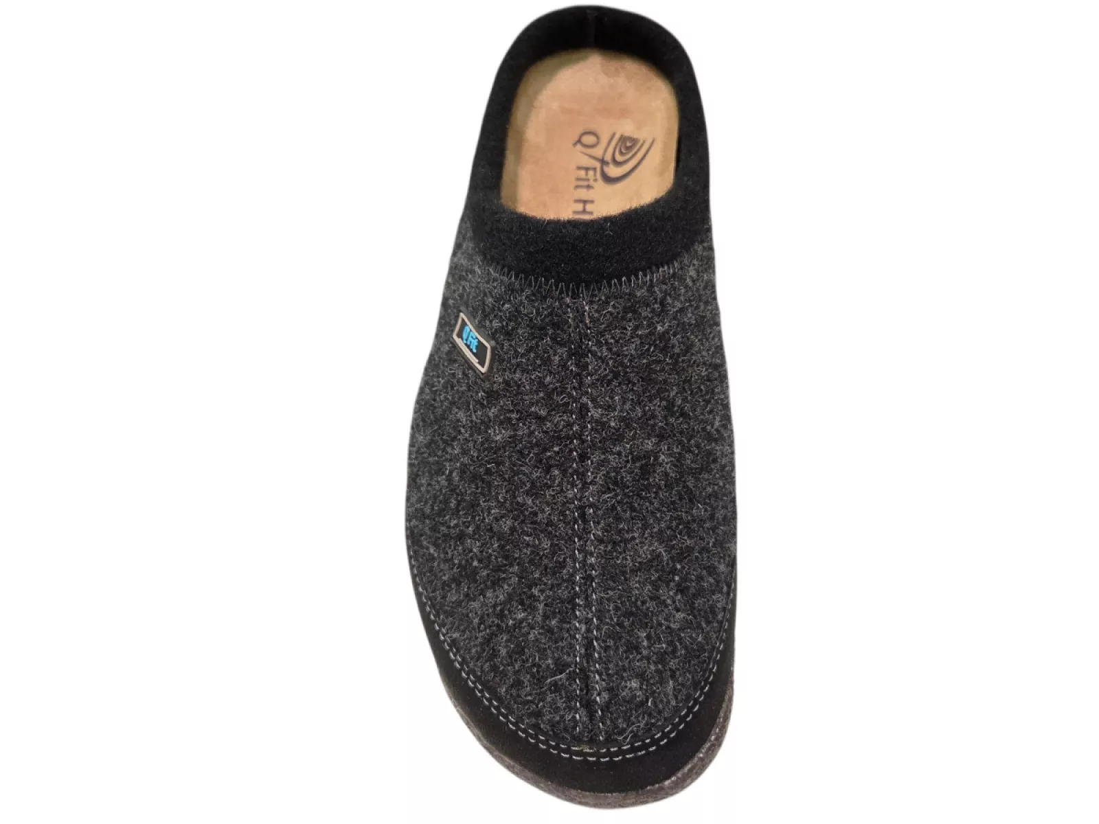 Q Fit Q Fit Bern 1 Zwarte Suede Open Heren Pantoffels