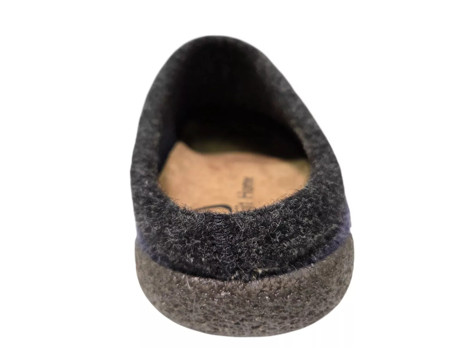 Q Fit Q Fit Bern 1 Blauwe Vilten Heren Pantoffels Open Hiel