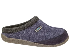 Q Fit Q Fit Bern 1 Blauwe Vilten Heren Pantoffels Open Hiel