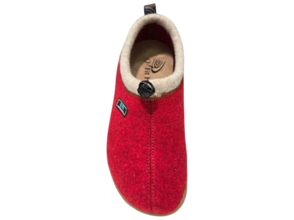 Q Fit Q Fit Bern 3 Rode Vilten Gesloten Dames Pantoffels