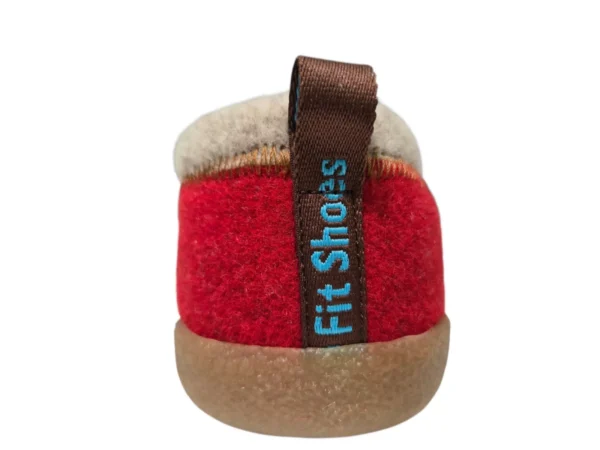 Q Fit Q Fit Bern 3 Rode Vilten Gesloten Dames Pantoffels