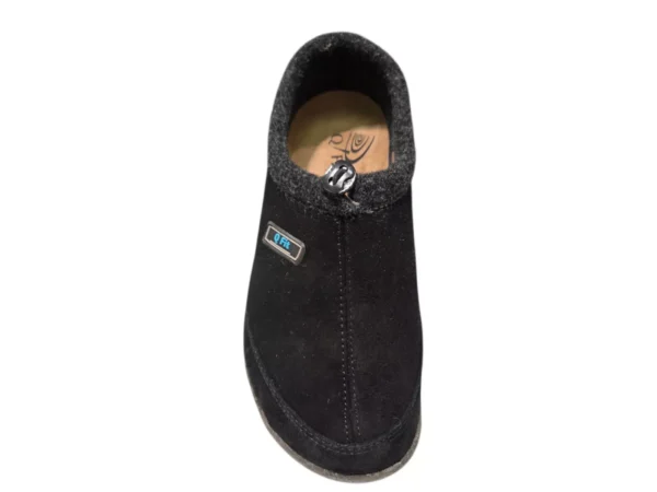 Q Fit Q Fit Bern 3 Zwarte Suede Dames Gesloten Pantoffels