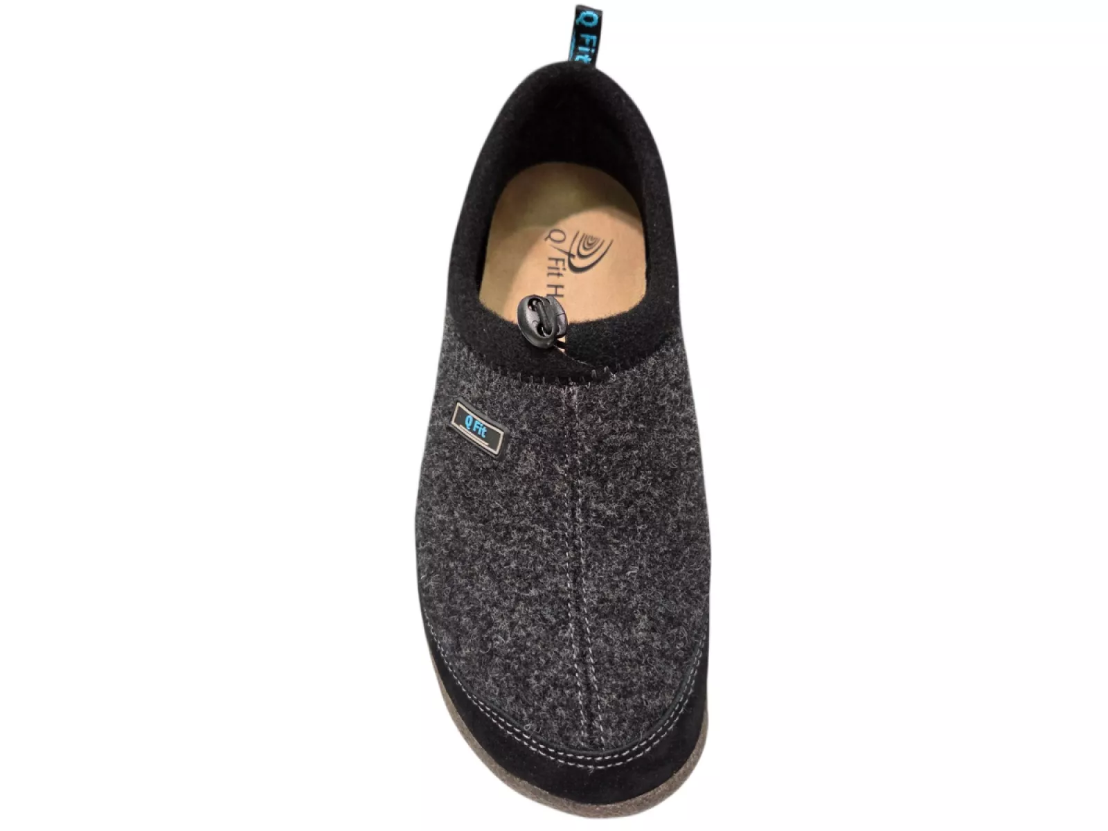 Q Fit Q Fit Bern 4 Grijze Vilten Gesloten Heren Pantoffels