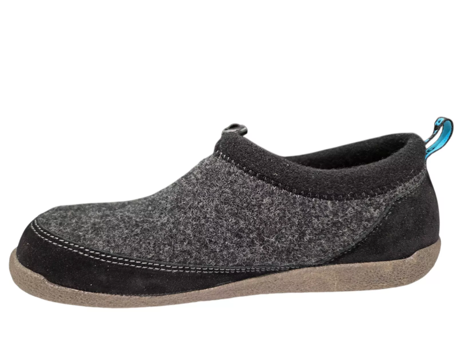 Q Fit Q Fit Bern 4 Grijze Vilten Gesloten Heren Pantoffels