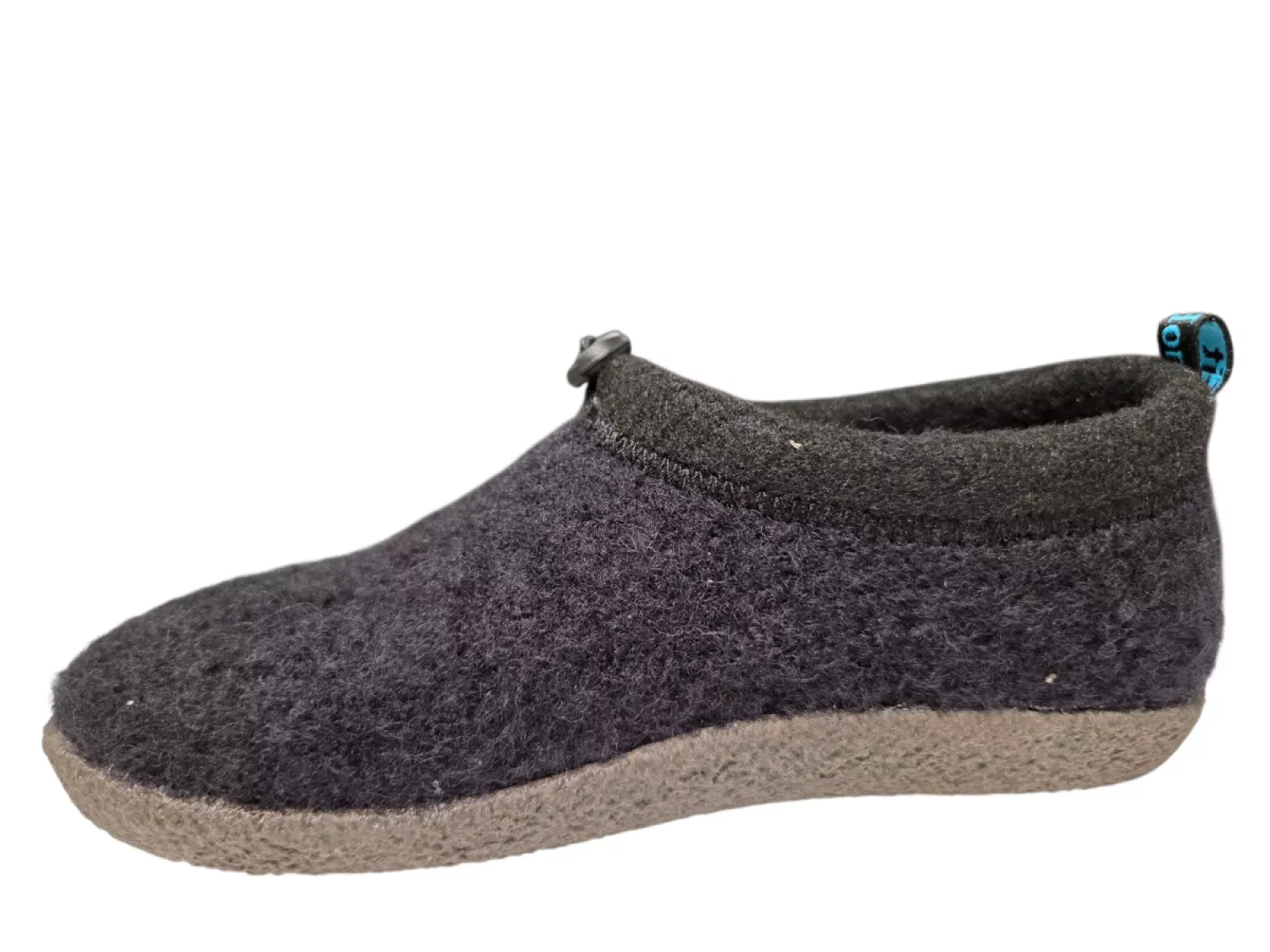Q Fit Q Fit Cato Zwarte Wollen Gesloten Dames Pantoffels