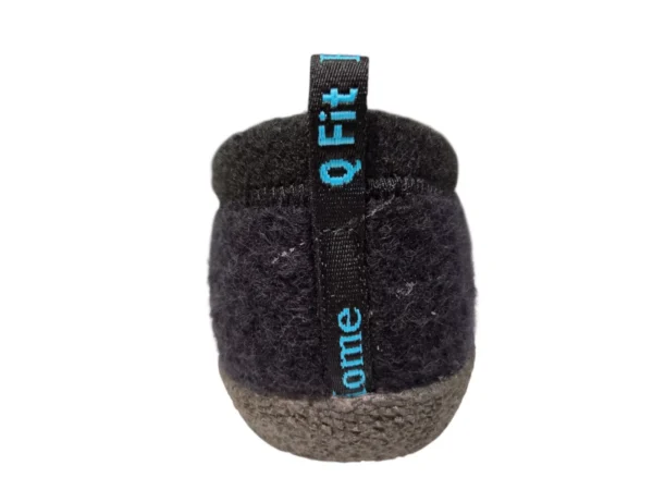 Q Fit Q Fit Cato Zwarte Wollen Gesloten Dames Pantoffels