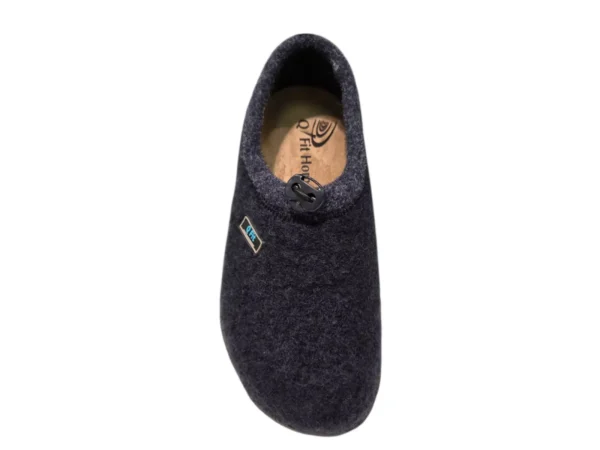 Q Fit Q Fit Cato Blauwe Wollen Gesloten Dames Pantoffels