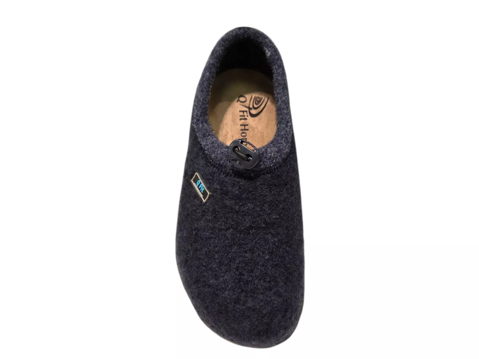 Q Fit Q Fit Cato Blauwe Wollen Gesloten Dames Pantoffels