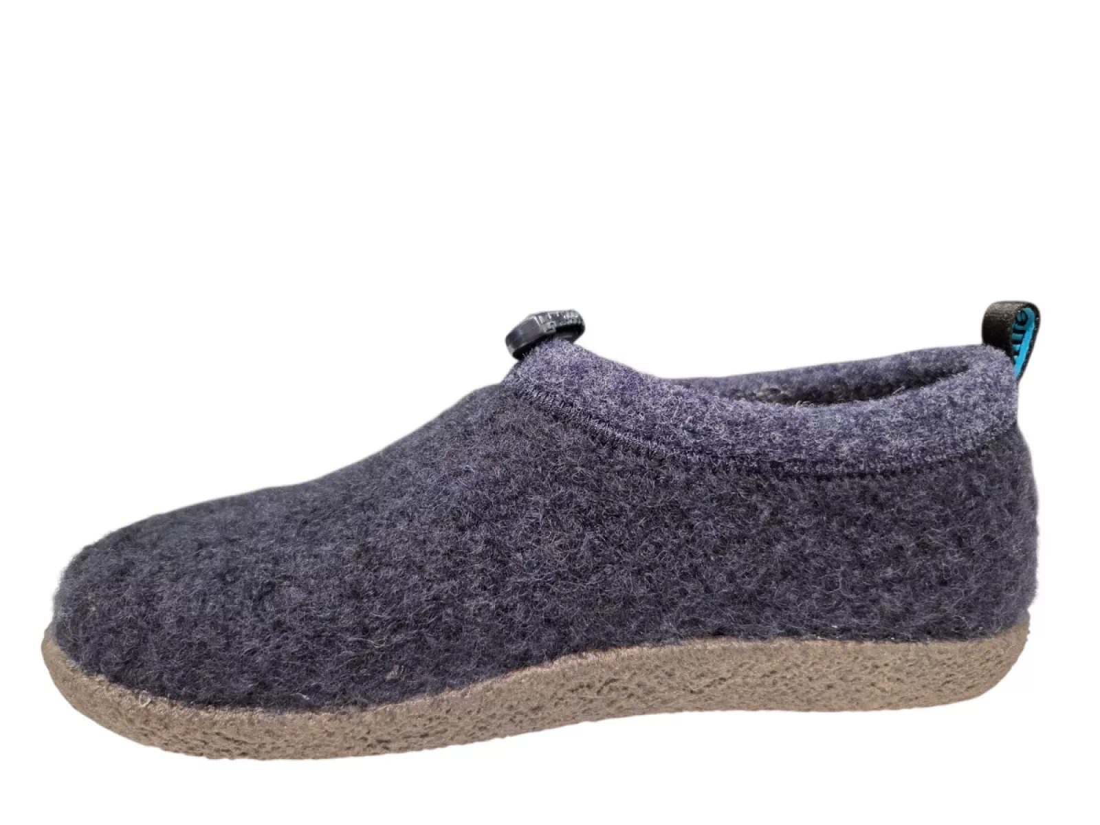Q Fit Q Fit Cato Blauwe Wollen Gesloten Dames Pantoffels