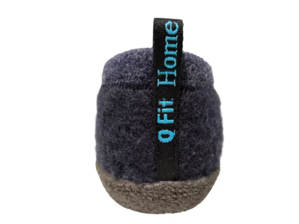 Q Fit Q Fit Cato Blauwe Wollen Gesloten Dames Pantoffels