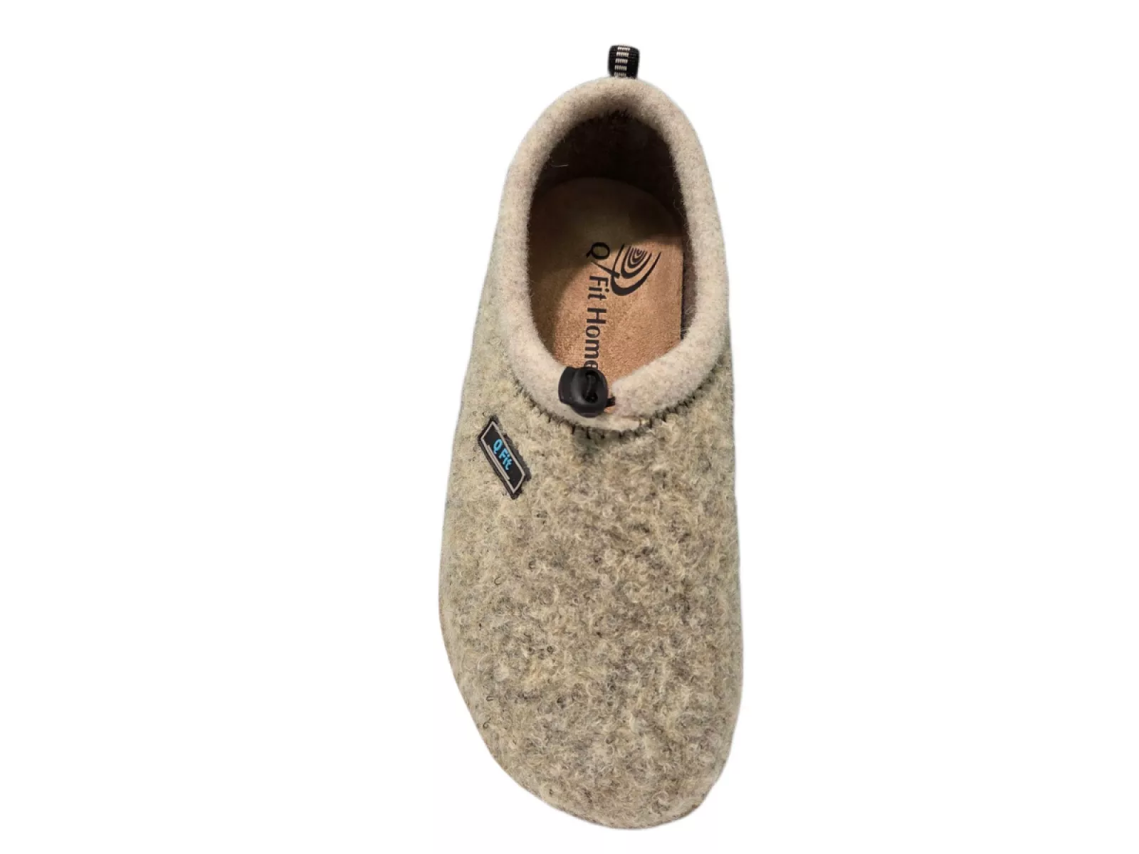 Q Fit Q Fit Cato Offwhite Wollen Gesloten Dames Pantoffels