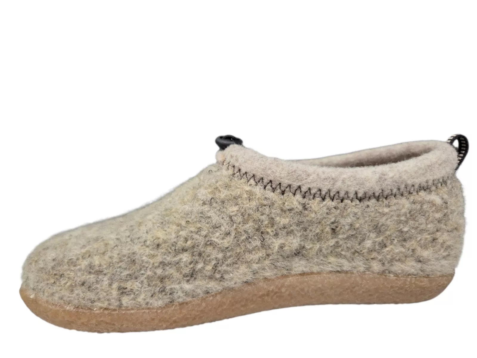 Q Fit Q Fit Cato Offwhite Wollen Gesloten Dames Pantoffels