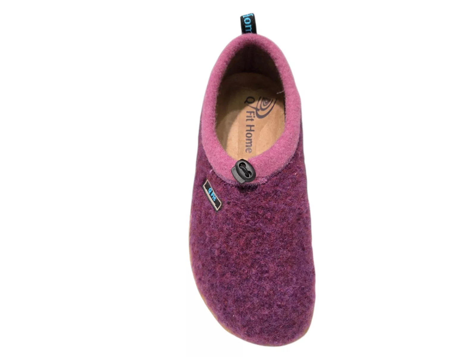 Q Fit Q Fit Cato Paarse Wollen Gesloten Dames Pantoffels