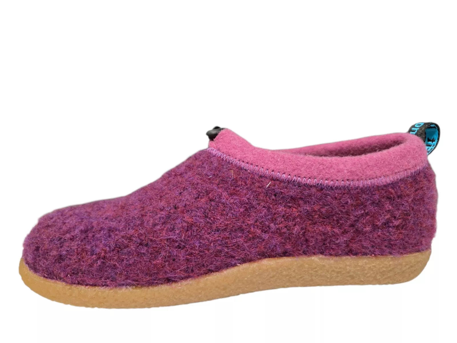 Q Fit Q Fit Cato Paarse Wollen Gesloten Dames Pantoffels