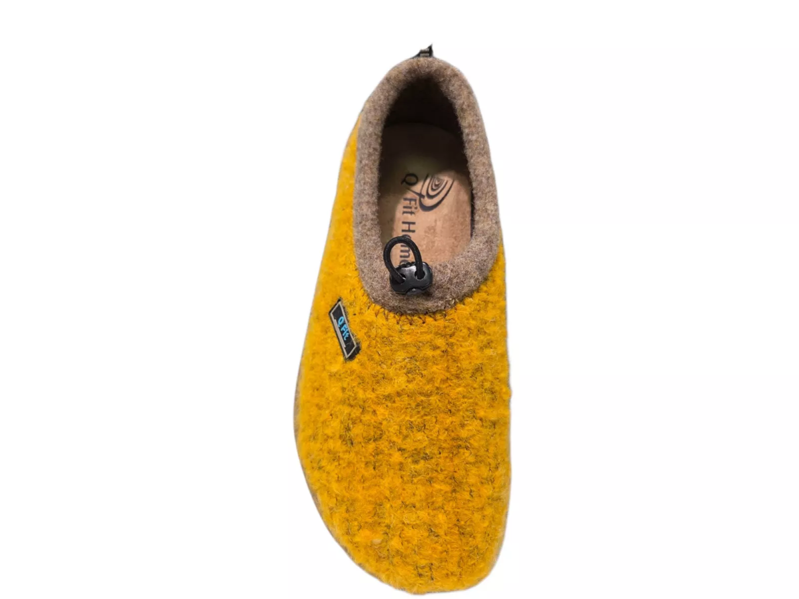 Q Fit Q Fit Cato Gele Wollen Gesloten Dames Pantoffels