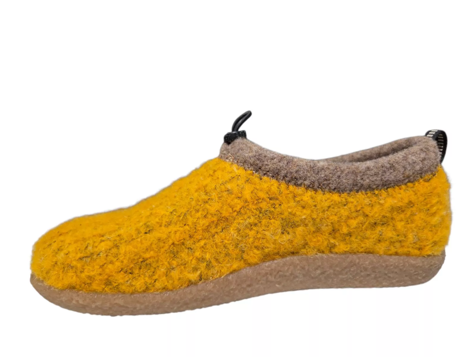 Q Fit Q Fit Cato Gele Wollen Gesloten Dames Pantoffels