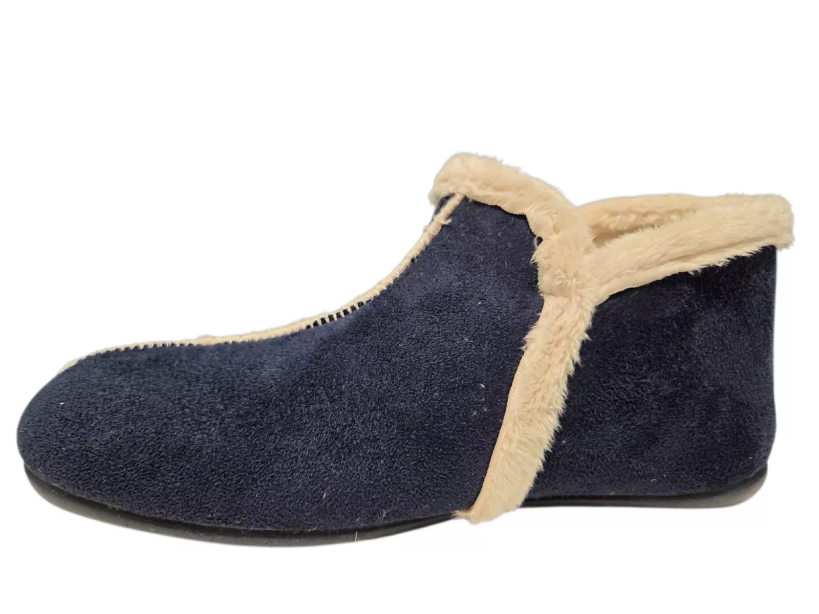 Q Fit Q Fit Granada Suede Blauwe Gesloten Dames Pantoffels