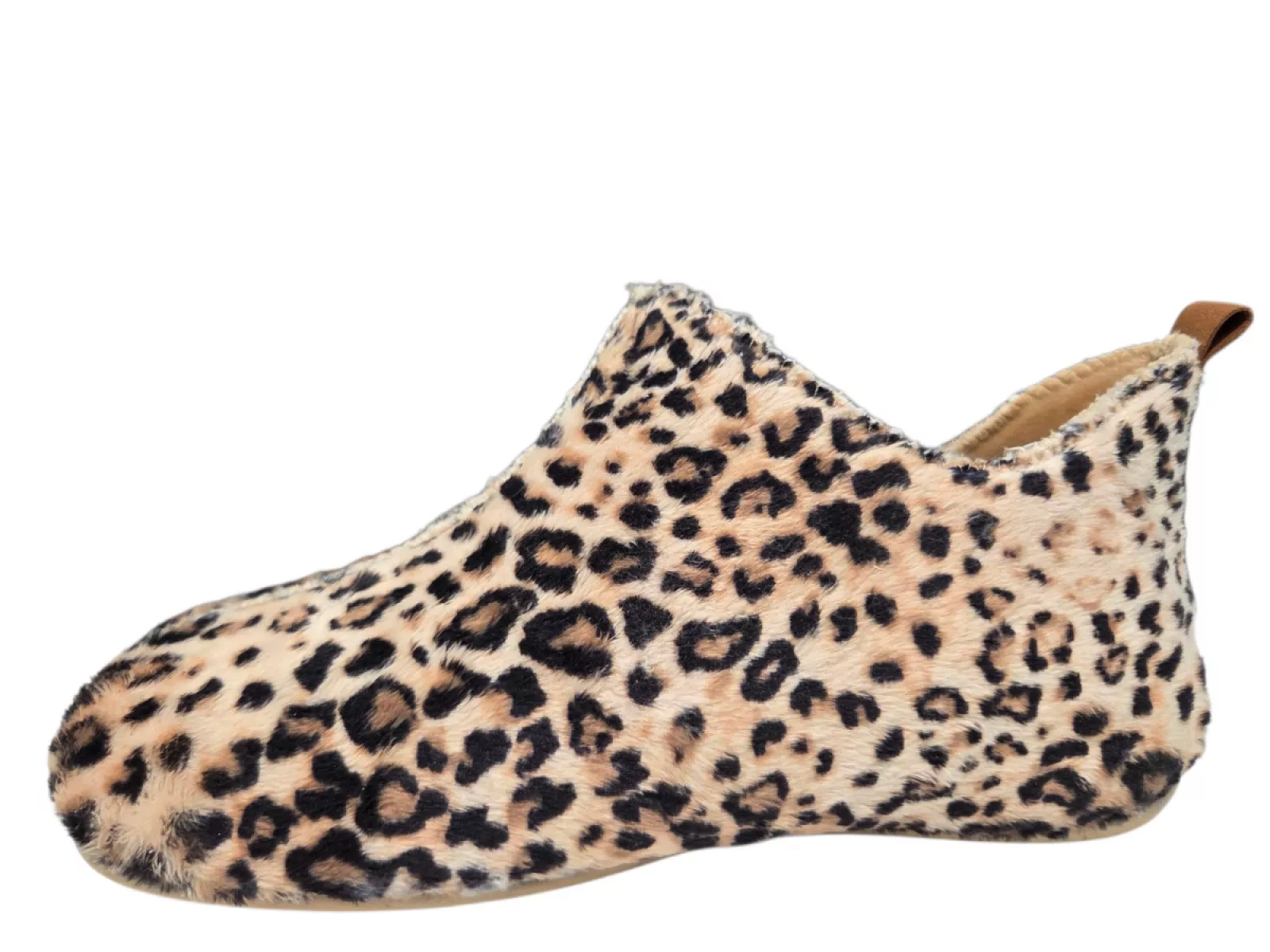 Q Fit Q Fit Lieke Combi Beige Panterprint Gesloten Dames Pantoffels