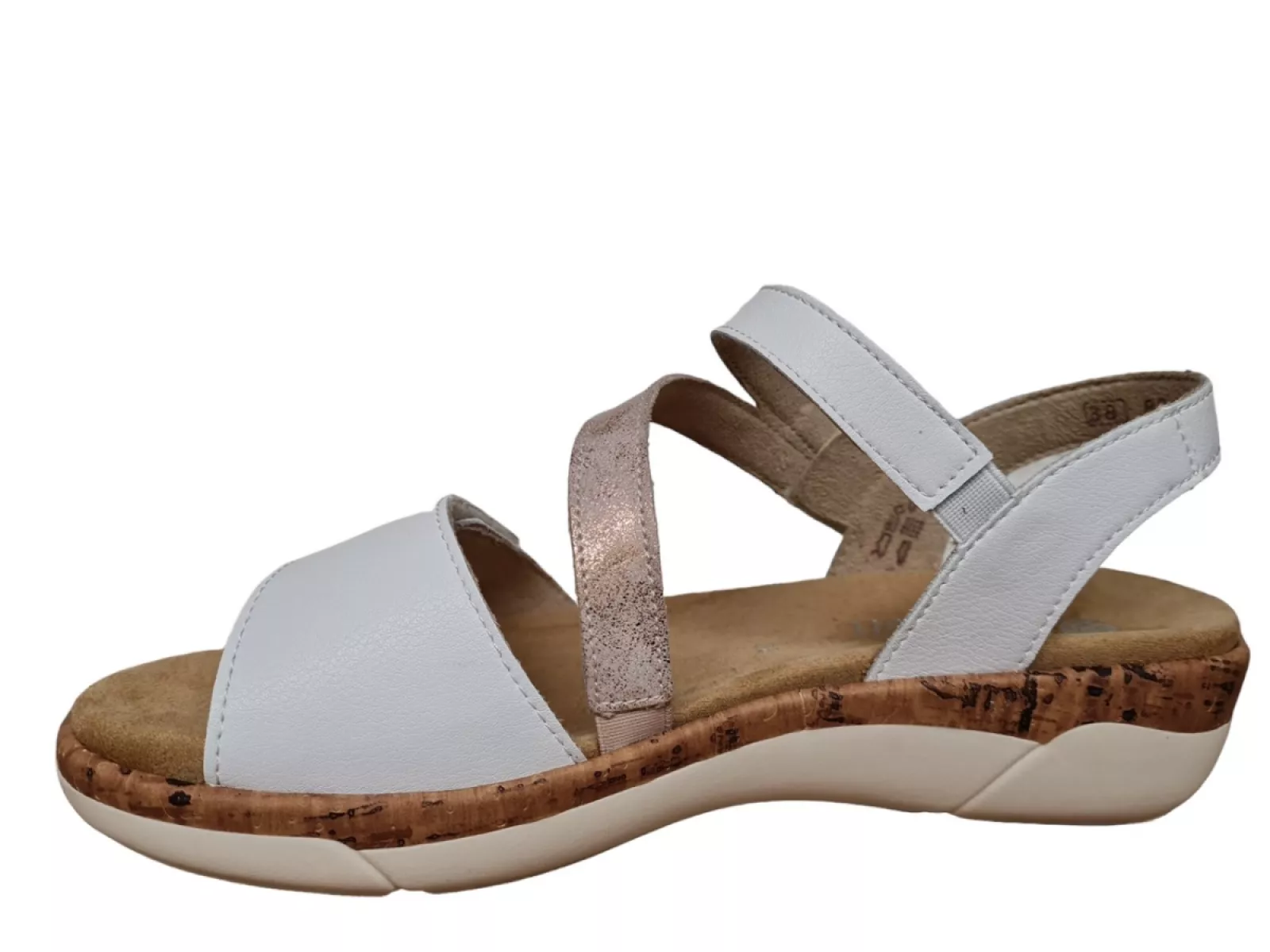 Remonte Remonte R6860-80 Witte Leren Dames Sandalen