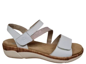 Remonte Remonte R6860-80 Witte Leren Dames Sandalen