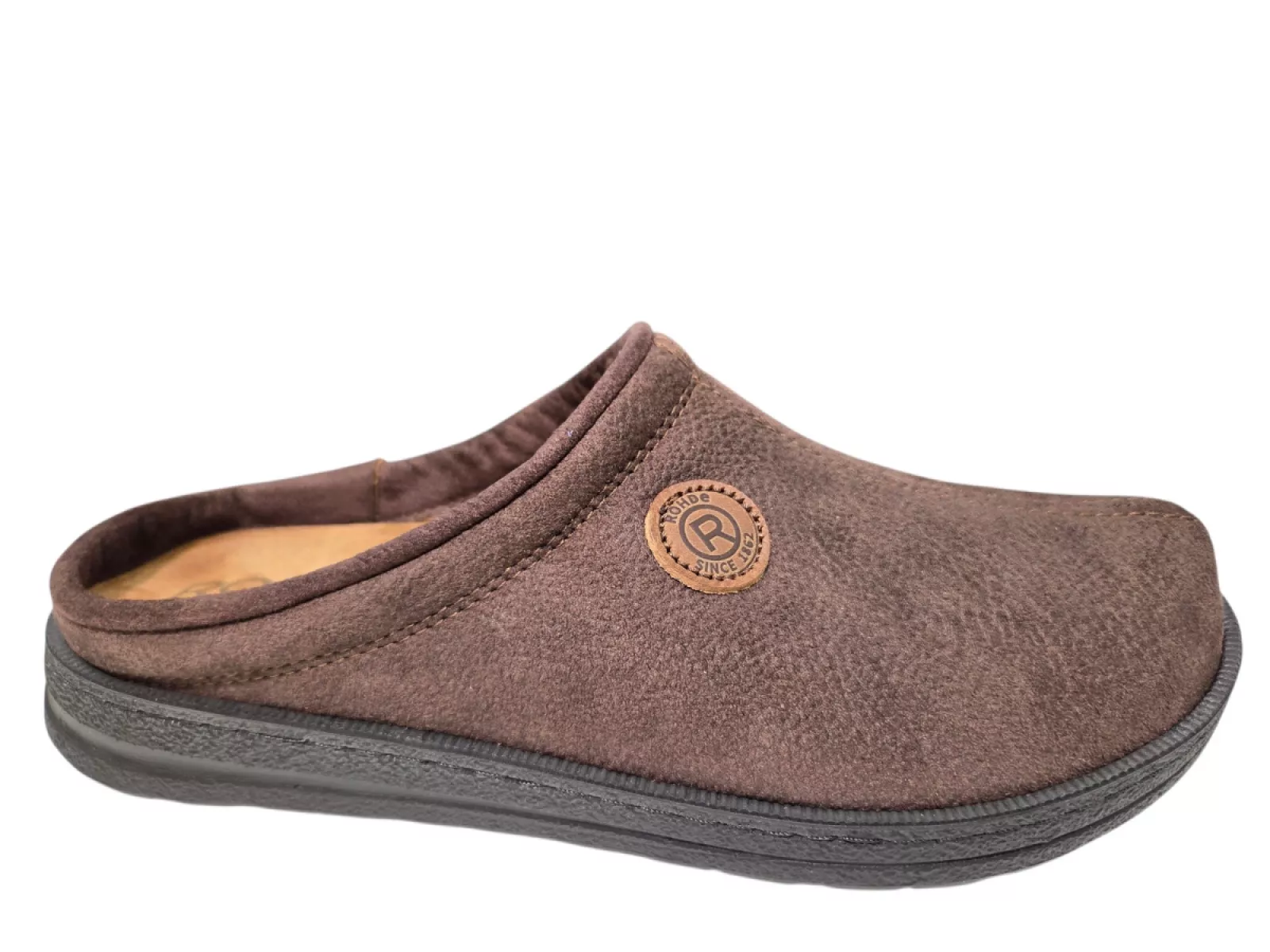 Rohde Rohde Bruine Leren Heren Open Pantoffels