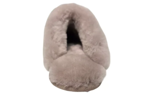Warmbat Warmbat Panter Taupe Open Dames Pantoffels