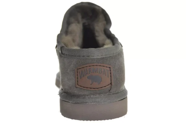 Warmbat Warmbat Conner Men Suede Pebble Grijze Heren Pantoffels Gesloten