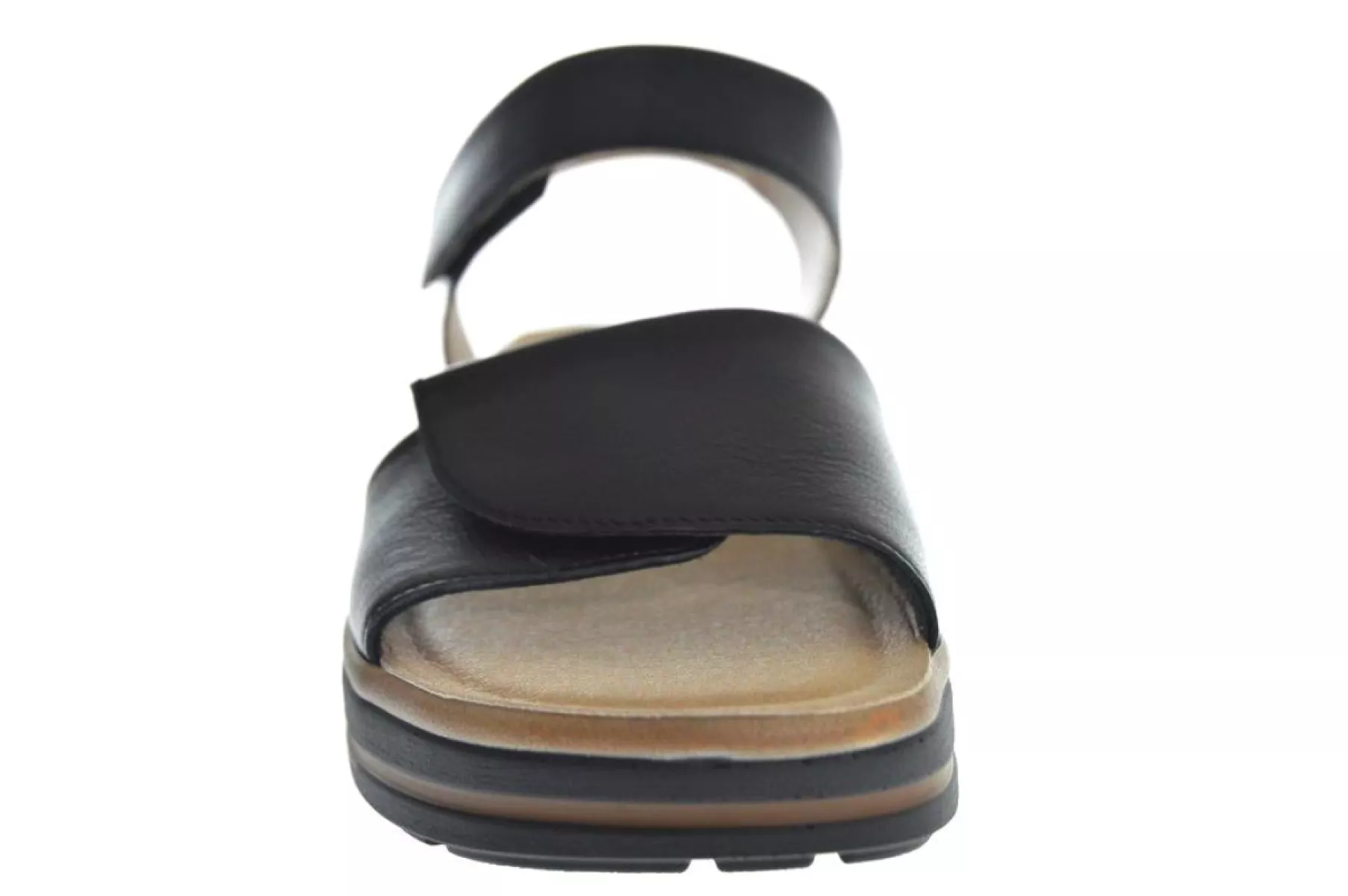 Hartjes Hartjes 132.2002/10 01.00 H Zwarte Leren Dames Sandalen