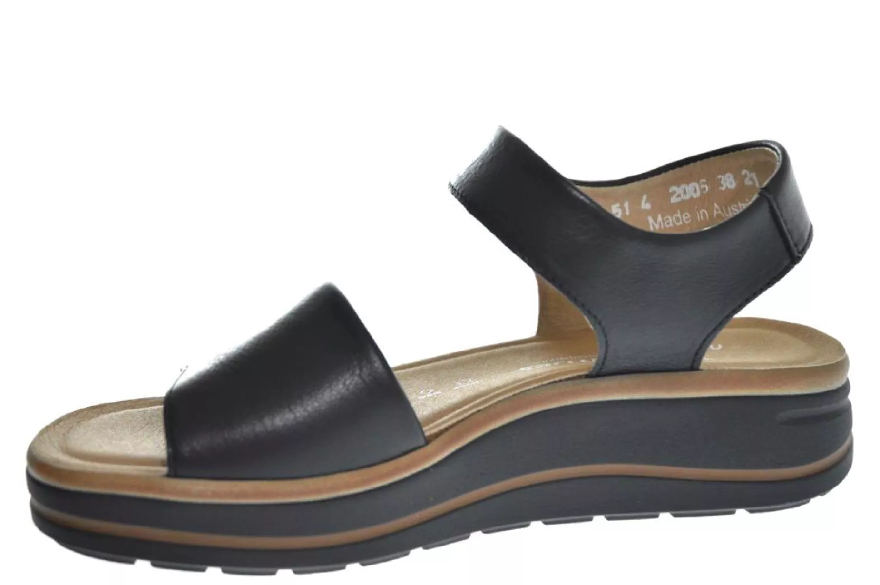 Hartjes Hartjes 132.2002/10 01.00 H Zwarte Leren Dames Sandalen